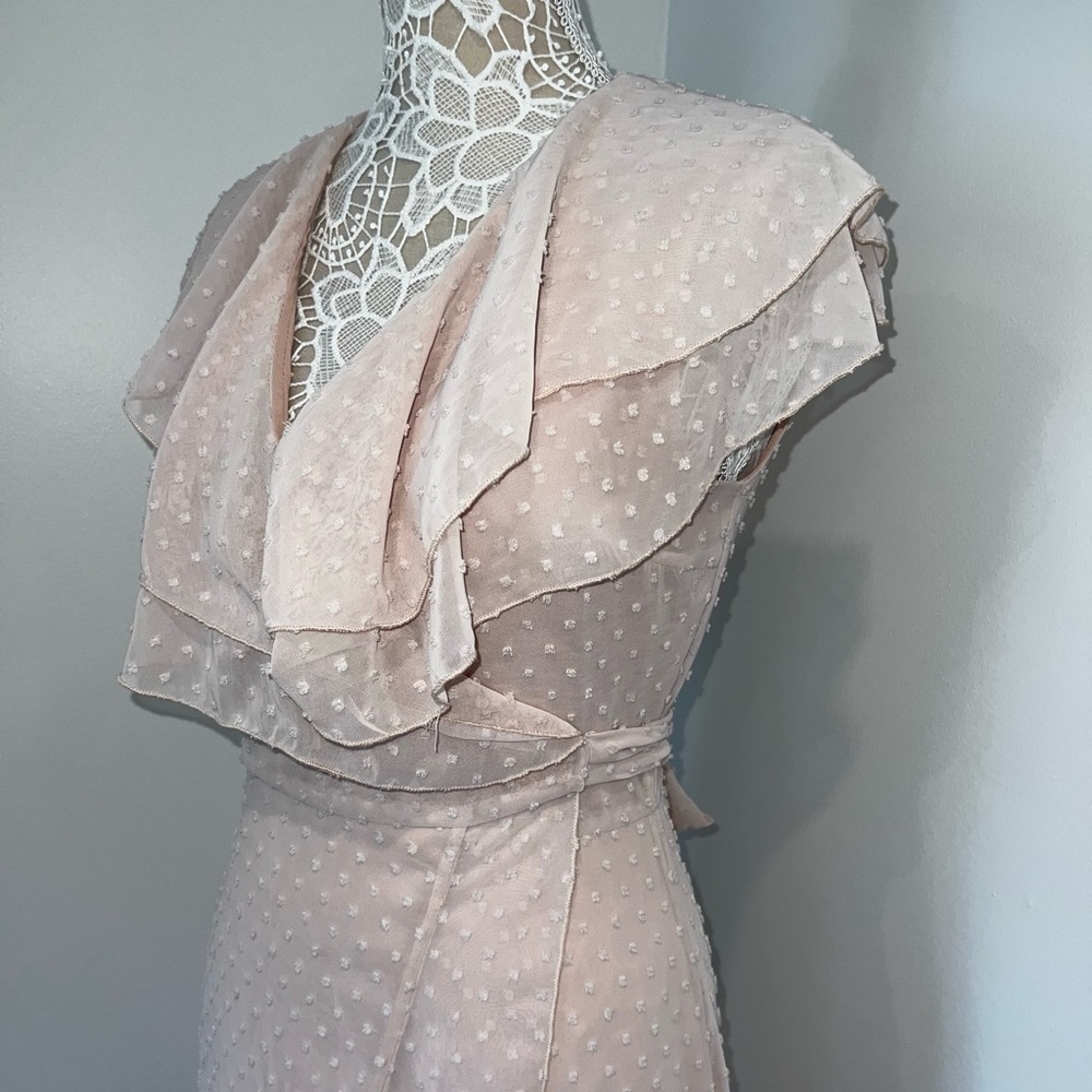 Denny Rose Wrap Pink Maxi Dress - Picture 4 of 9